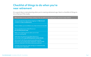 Retirement checklist