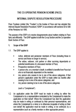 Internal Dispute Resolution Procedure