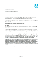 Welcome Pack Letter